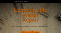 Desktop Screenshot of kennethcolewatchrepair.com